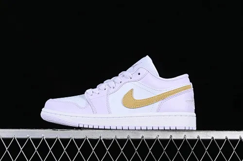 All categories Air Jordan Jordan series basketball shoes Air Jordan 1 Low G version pure original Air Jordan 1 Low "Barely Grape" AJ1 Joe 1 light purple low-top cultural casual sneakers DC0774-501